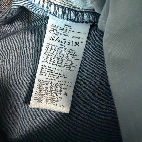 Old Navy Straight Leg Jeans 28x30 Blue Built-In Flex Denim - Picture 4 of 4